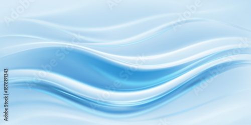 Smooth, flowing, abstract blue background with wavy lines and soft, calming colors, creating a serene atmosphere.