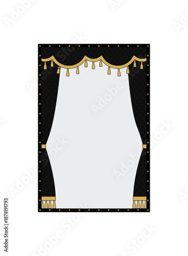 舞台フレーム_黒　縦長