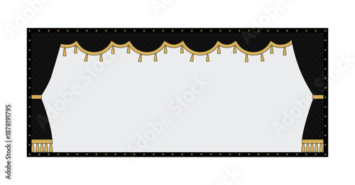 舞台フレーム_黒　横長