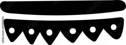 Scandinavian Ornament Folk Border Line Art