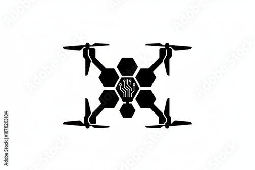 Drone Silhouette: a modern technology drone silhouette image showing innovation and future.