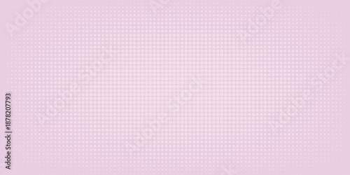 Pink rose halftone pattern. Retro comic gradient background. Pixelated dotted texture overlay. Cartoon pop art faded gradient pattern. Vector backdrop for poster, banner, advertisement