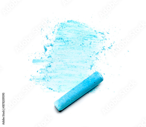 Blue pastel chalk stick wit...