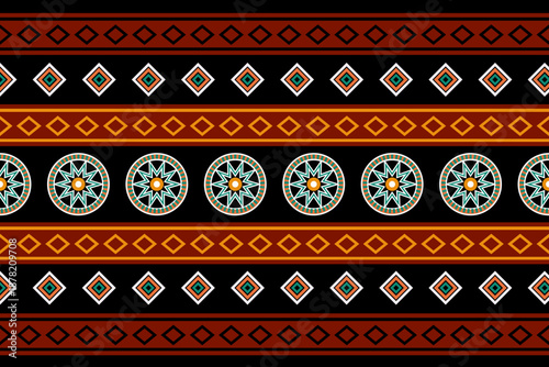 Middle Eastern Sadu Inspired Seamless Pattern for Interior Design