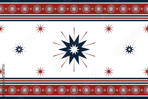 Modern Ethnic Sadu Pattern Vector for Fashion and Home Decor