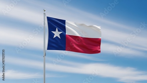 The flag of texas waving in the wind against a blue sky Free Download The flag of texas waving in the wind against a blue sky - GFXLoad