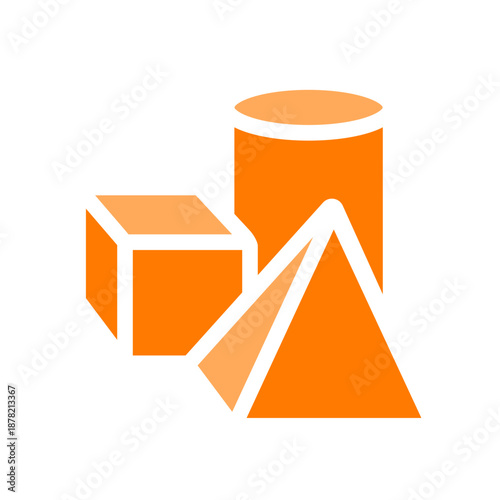 geometry orange icon