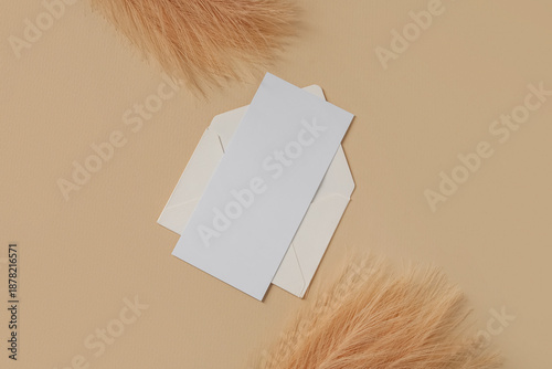 Envelope with blank card an...