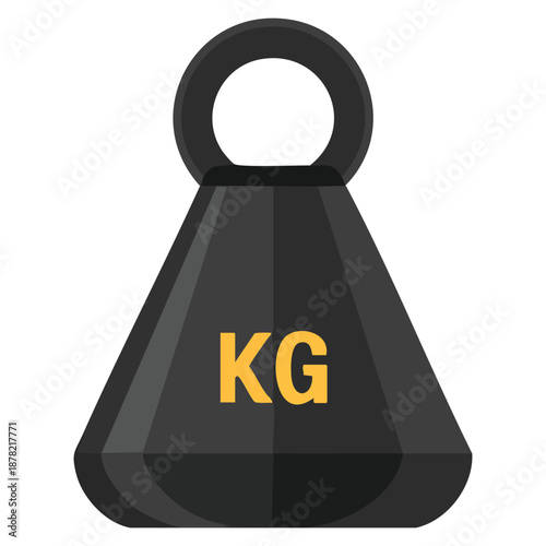 Weight block simple flat illustration minimal design concept showing heavy mass or object represented in clean vector art for graphic projects and digital themes