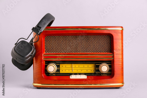 Vintage radio receiver with...