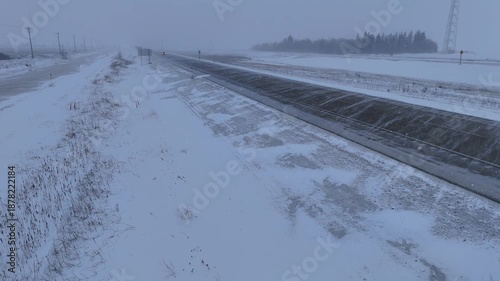 Winter Storm Hits Trans-Canada Hwy Near Winnipeg