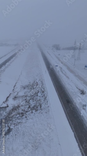Winter Storm Hits Trans-Canada Hwy Near Winnipeg