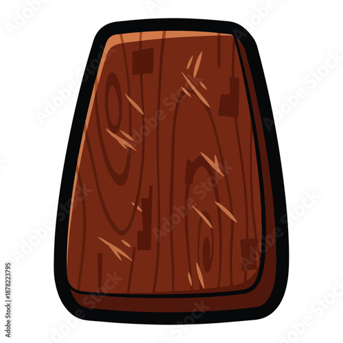 Brown Leather Bag with Strap and Buckle.