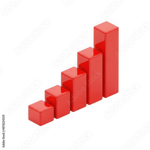 Ascending red cubes representing growth and progress Free Download Ascending red cubes representing growth and progress - GFXLoad