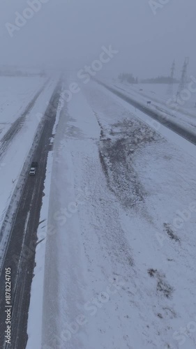 Winter Storm Hits Trans-Canada Hwy Near Winnipeg