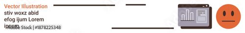 Data management, analytics visualization, feedback system, reporting tools, usability evaluation, technology. Graphical interface with data charts and emoticon feedback. Analytics visualization