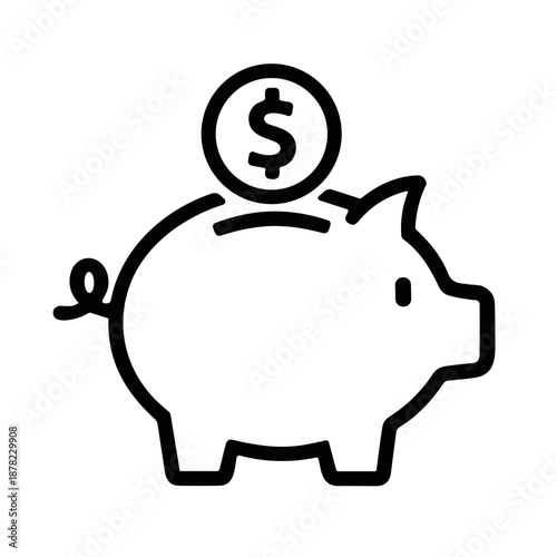 piggy bank with dollar sign