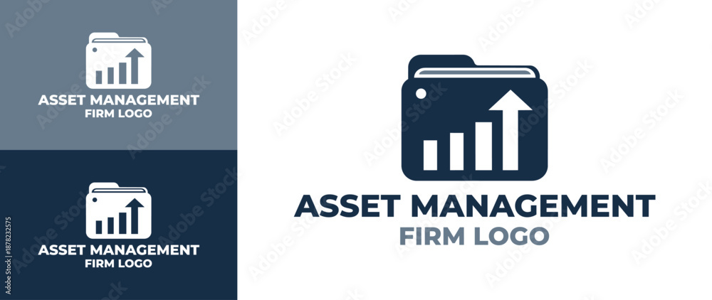 Fototapeta premium Asset Management Logo Modern Minimalist Corporate Finance