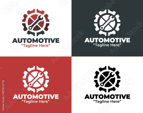 Automotive Parts Logo Modern Minimalist Mechanical Brand