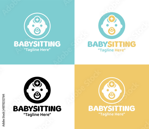 Babysitting Service Logo Modern Minimalist Trusted Care