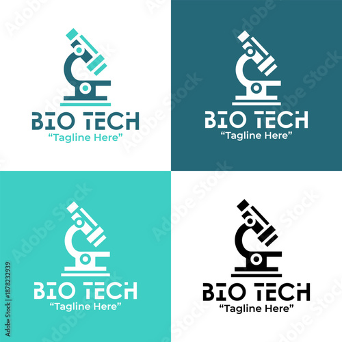 Biotechnology Company Logo Modern Minimalist Bio Tech