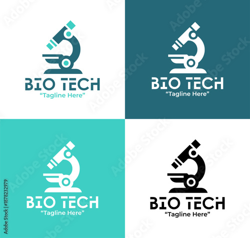 Biotechnology Company Logo Modern Minimalist Future Science
