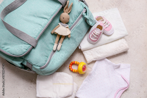 Baby bag with fruit nibbler...