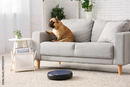 Robot vacuum cleaner near s...