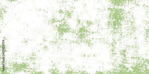 A vintage green grunge background features a rough textured surface with an old paper pattern and weathered paint on a dirty stone wall backdrop