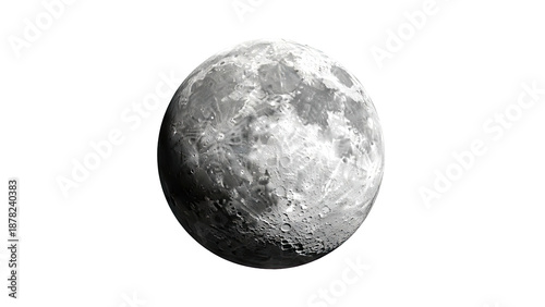 Detailed close-up of the Moon's surface