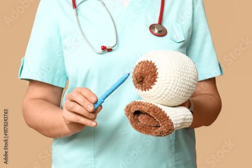 Mature female doctor with s...