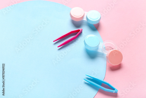 Blank card with tweezers an...