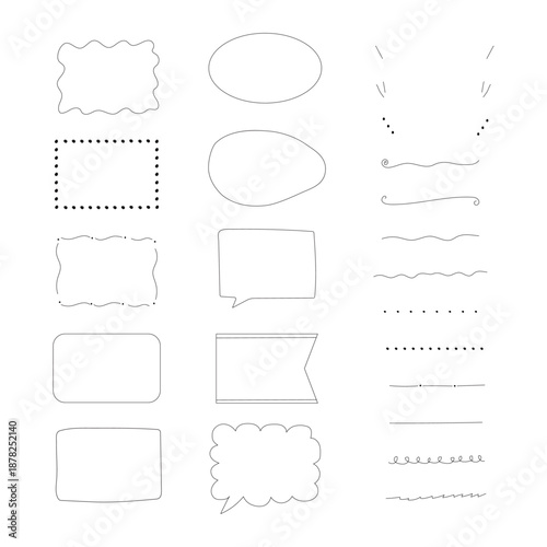 Soft Frame & Speech Bubble Set