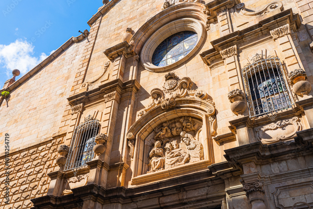 Obraz premium The ancient architecture of Barcelona, Spain,