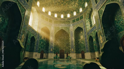 Stunning View of an Ancient Persian Bathhouse Interior