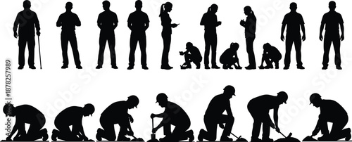 Isometric city traffic with emergency vehicles, highway overpass bridge, road work ahead warning sign, house renovation icons, and construction worker silhouettes.