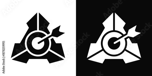 Operation Icon White And Black Background Style