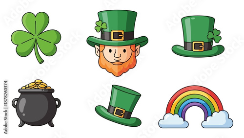 Black-rimmed glasses reflecting green shamrocks, symbolizing good luck and a positive outlook.