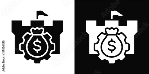 Aristocracy Icon White And Black Background Style