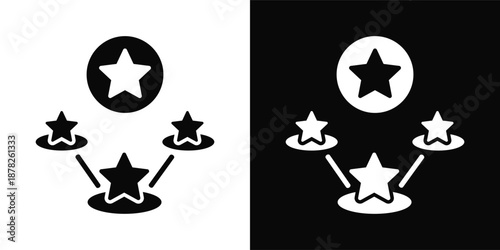 Multi Icon White And Black Background Style