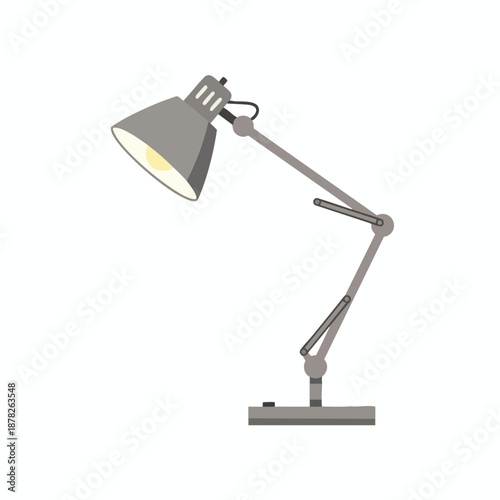 Gray Desk Lamp Illustration