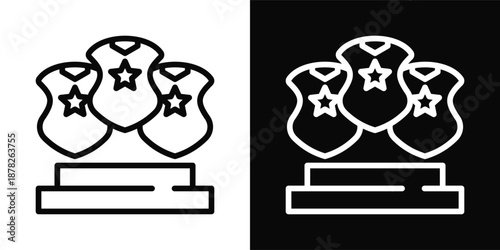 Barricade Icon White And Black Background Style