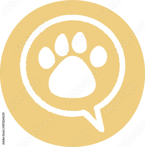 Pet Speech Bubble -yellow