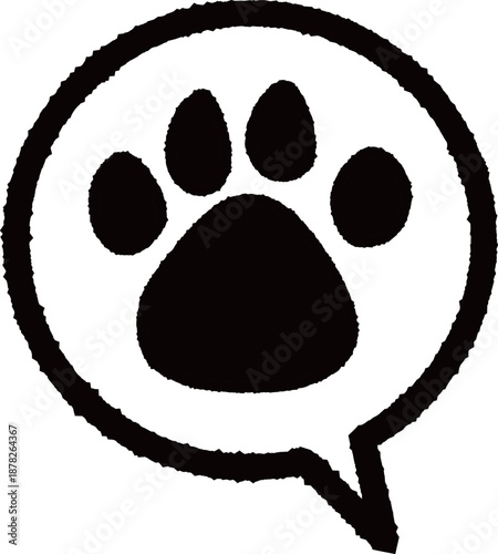 Pet Speech Bubble -mono