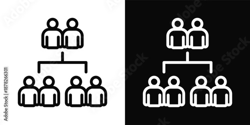 Relatives Icon White And Black Background Style