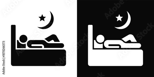 Rest Icon White And Black Background Style