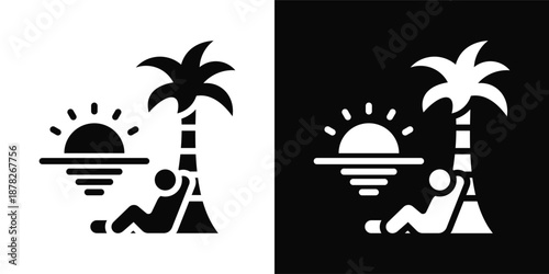 Togetherness Icon White And Black Background Style