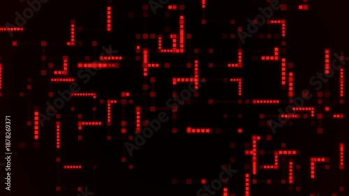 Wallpaper Mural Crimson Red Big Block Data Flow 4K Seamless Loop Torontodigital.ca