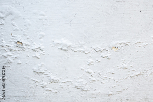 Konstfotografi Peeling and Bubbling White Paint on Concrete Wall Texture Background