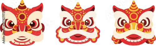 Chinese New Year lion dance icon